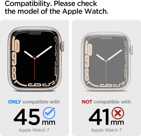 61KUFMo3FBL._AC_SL1000_ Apple Watch Case Spigen Thin Fit Case for 45mm Series 7  - Black - ACS04174 - Image 4