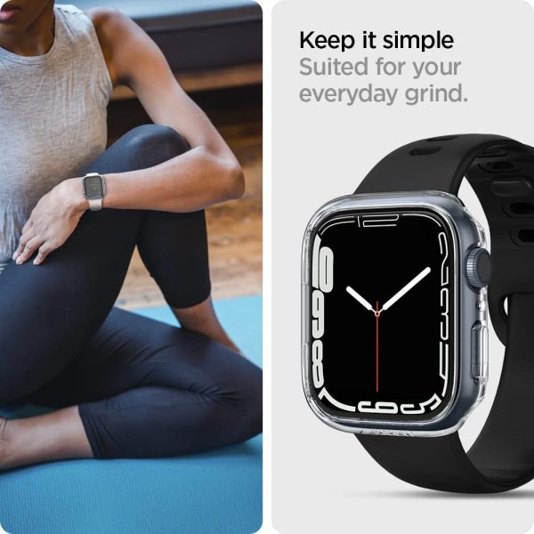 Apple Watch Case Spigen Thin Fit Case for 45mm Series 7 - Clear - ACS04179 - Image 5