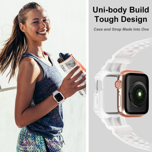 Apple Watch Band & Case amBand Moving Fortress Sport Series Rugged Style for Apple Watch 38 / 40 / 41 mm - Bright White - Image 5