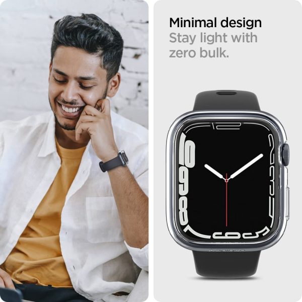 Apple Watch Case Spigen Thin Fit Case for 45mm Series 7 - Clear - ACS04179 - Image 7