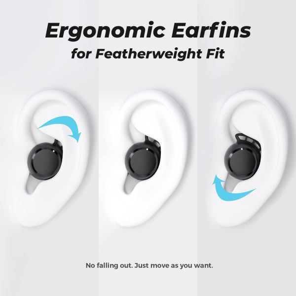 Tribit FlyBuds 3 mini Waterproof Bluetooth 5.0 Touch Control True Wireless Bluetooth Earbuds with Mic Earphones in-Ear Deep Bass Built-in Mic Bluetooth Earbuds - Black - Image 5