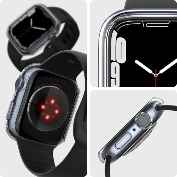 Apple Watch Case Spigen Thin Fit Case for 45mm Series 7 - Clear - ACS04179 - Image 4