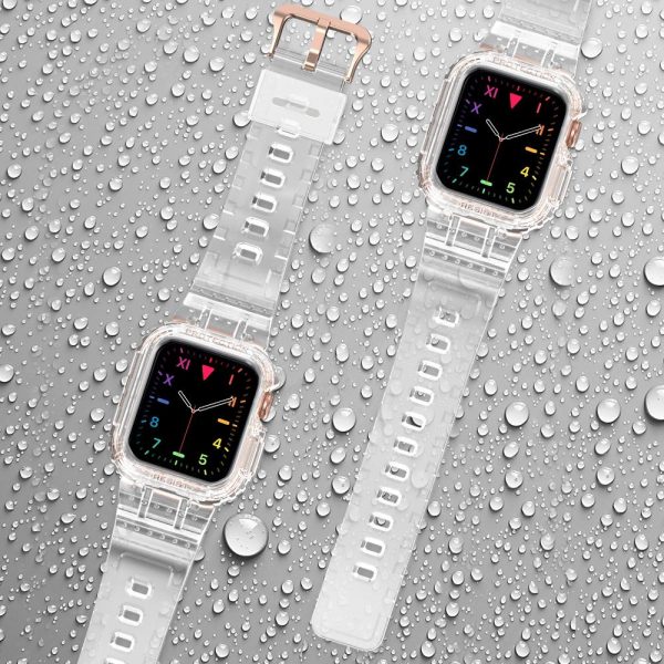 Apple Watch Band & Case amBand Moving Fortress Sport Series Rugged Style for Apple Watch 38 / 40 / 41 mm - Clear - Image 2