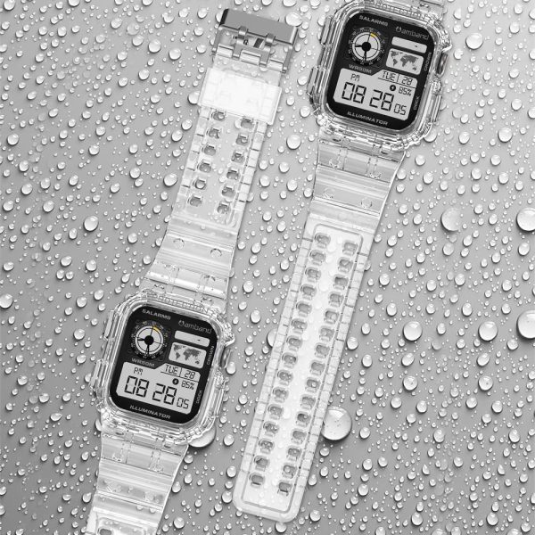 Apple Watch Band & Case amBand Moving Fortress Sport Series Rugged Style for Apple Watch 42 / 44 / 45 mm - Clear - Image 5