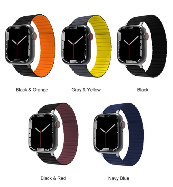 H21912fdc386a4e0eb1a19841bd01f5114 JCPAL FlexForm Magnetic Premium Strap Band for Apple Watch 38 / 40 / 41 mm - Black - JCP6279 - Image 2