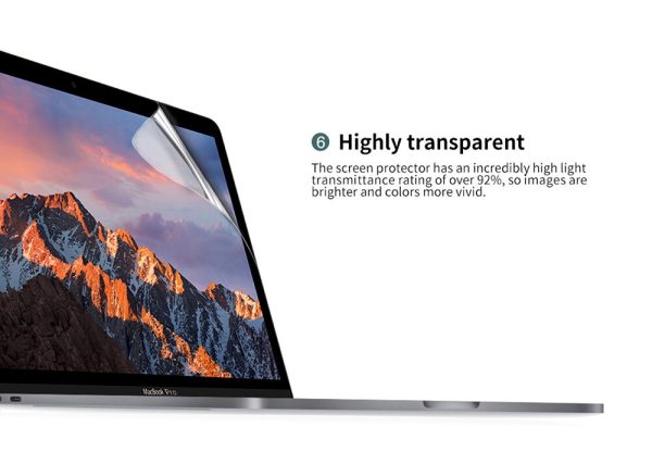 MacGuard 5 in 1 Protection Set (Top Skin + Bottom Skin + Palm Rest Skins + Trackpad Skin + Screen Protector) for MacBook Pro M1 / M2 13" by JCPAL - Silver - JCP2367 - Image 5