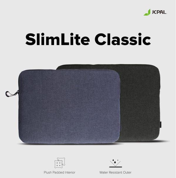 Laptop Sleeve Slimlite Classic for 13 inch 14 inch Laptops by JCPAL - Blue Ashes - JCP2386 - Image 3