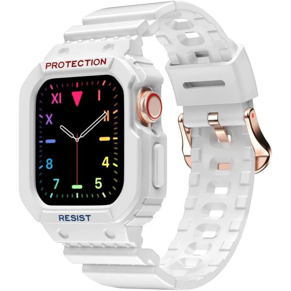 Apple Watch Band & Case amBand Moving Fortress Sport Series Rugged Style for Apple Watch 38 / 40 / 41 mm - Bright White - Image 1
