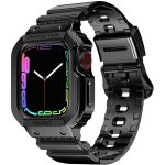 Apple Watch Band & Case amBand Moving Fortress Sport Series Rugged Style for Apple Watch 38 / 40 / 41 mm - Bright Black