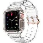 Apple Watch Band & Case amBand Moving Fortress Sport Series Rugged Style for Apple Watch 38 / 40 / 41 mm - Clear