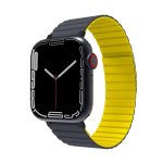 JCPAL FlexForm Magnetic Premium Strap Band for Apple Watch 38 / 40 / 41 mm - Gray / Yellow - JCP6285