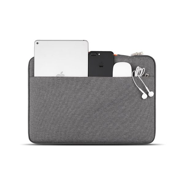 JCPal Professional Style Nylon Laptop Sleeve for 13-inch Laptops - Gray - JCP2270 - Image 3