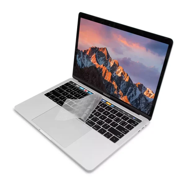 macbook pro 13inch fitskin MacBook Pro 13" M2 2022 / MacBook Pro 13" M1 2020 FitSkin TPU Keyboard Protector by JCPAL - US Layout - Clear - JCP2353 - also for MacBook Pro 16" 2019 Touch Bar Version - Image 1
