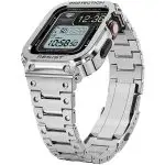 Apple Watch Band & Case amBand Moving Fortress Pro Fully Stainless Steel for Apple Watch Series 6/SE/5/4 44 mm - Silver