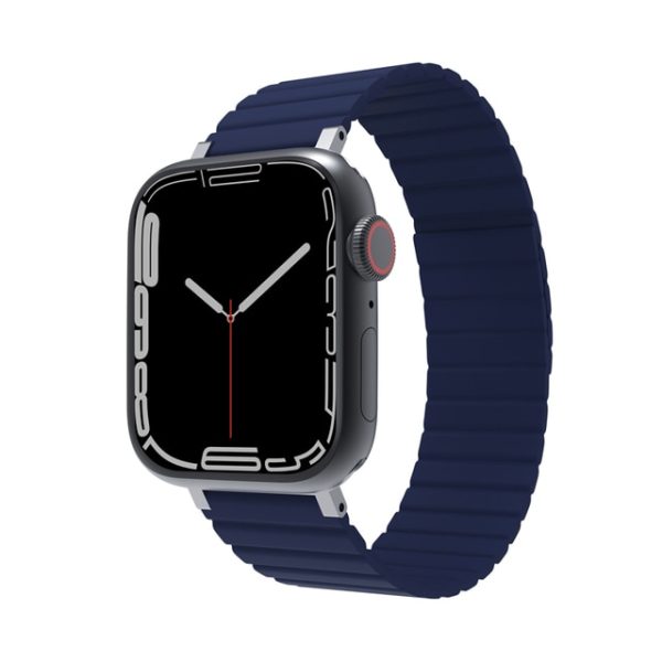 navy blue New-JCPAL-FlexForm-for-Apple-Watch-Magnetic-Strap-Premium-Band-with-Flexible-Silicone-Water-and-Sweat.jpg_640x640 JCPAL FlexForm Magnetic Premium Strap Band for Apple Watch 49 / 45 mm - Navy Blue - JCP6307 - Image 1