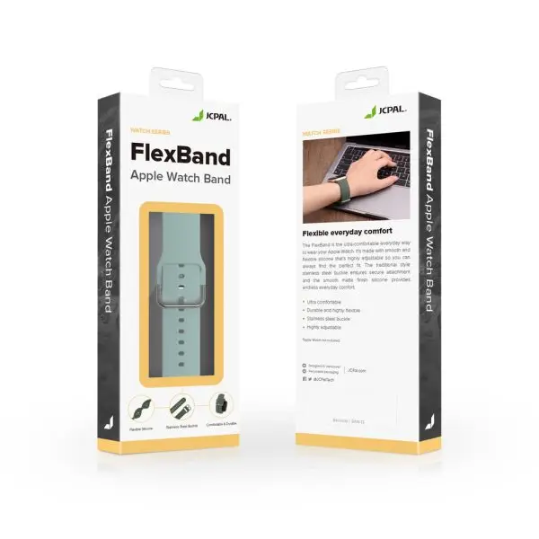 pol pl JCPal FlexBand Apple Watch Band for Light Greenish Blue 42 44 45mm 1547 5
