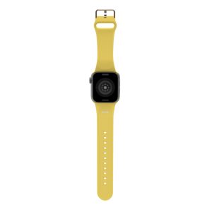 JCPAL FlexBand Premium Silicon Band for Apple Watch 42 / 44 / 45 / 46  / 49 mm - Yellow Cream - JCP6274 - Image 4