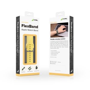 JCPAL FlexBand Premium Silicon Band for Apple Watch 42 / 44 / 45 / 46  / 49 mm - Yellow Cream - JCP6274 - Image 2