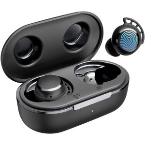 Tribit FlyBuds 3 mini Waterproof Bluetooth 5.0 Touch Control True Wireless Bluetooth Earbuds with Mic Earphones in-Ear Deep Bass Built-in Mic Bluetooth Earbuds - Black