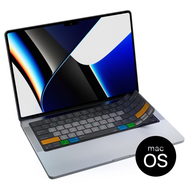 MacBook Air 15″ M2 / Air 13″ M2 / MacBook Pro 14″ M3, M2, M1 / MacBook Pro 16″ M3, M2, M1 MacOS Shortcut TPU Keyboard Protector by JCPAL VerSkin MacOS Shortcut TPU Keyboard Protector by JCPAL - US Layout - JCP2444 - Image 1