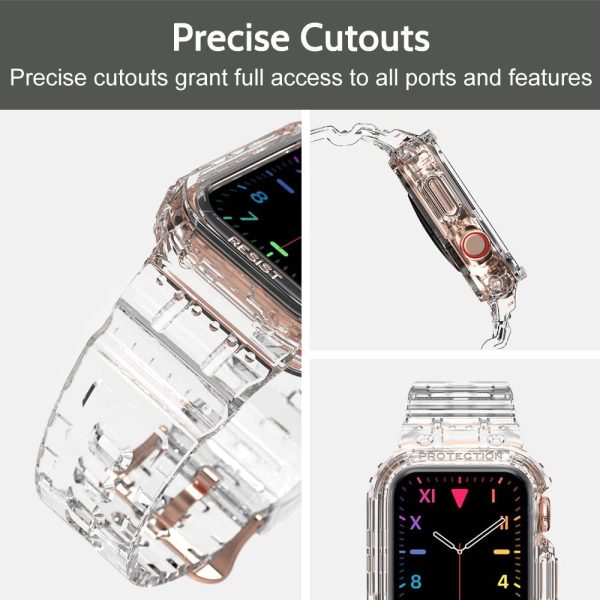 Apple Watch Band & Case amBand Moving Fortress Sport Series Rugged Style for Apple Watch 38 / 40 / 41 mm - Clear - Image 10