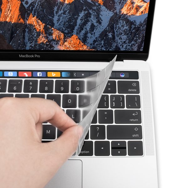 MacBook Pro 13" M2 2022 / MacBook Pro 13" M1 2020 FitSkin TPU Keyboard Protector by JCPAL - US Layout - Clear - JCP2353 - also for MacBook Pro 16" 2019 Touch Bar Version - Image 6