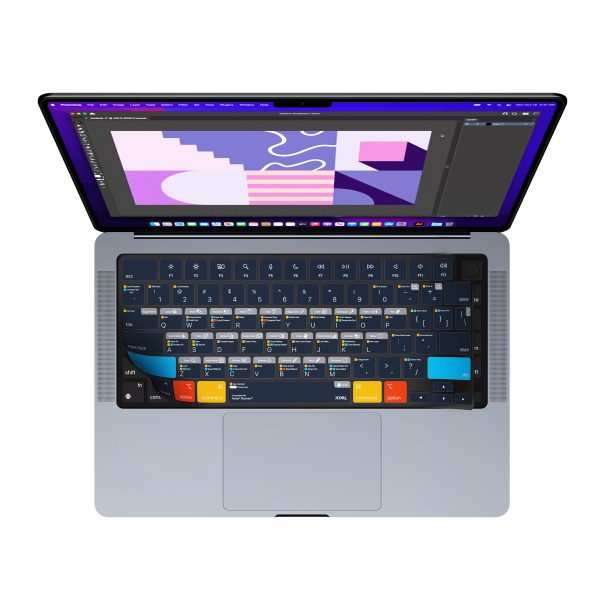 MacBook Air 15" M2 / Air 13" M2 / MacBook Pro 14" M2, M1 / MacBook Pro 16" M2, M1 VerSkin Illustrator Shortcut TPU Keyboard Protector by JCPAL - US Layout - JCP2468 - Image 4