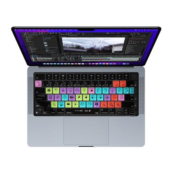 1 MacBook Air 15" M2 / Air 13" M2 / MacBook Pro 14" M2, M1 / MacBook Pro 16" M2, M1  VerSkin After Effects Shortcut TPU Keyboard Protector by JCPAL - US Layout - JCP2470 - Image 2