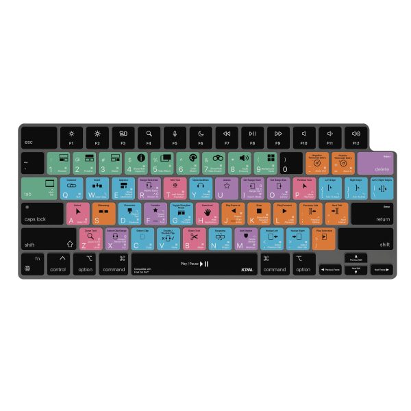 2 MacBook Air 15" M2 / Air 13" M2 / MacBook Pro 14" M2, M1 / MacBook Pro 16" M2, M1  VerSkin Final Cut Shortcut TPU Keyboard Protector by JCPAL - US Layout - JCP2471 - Image 3