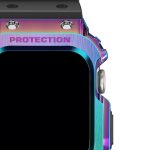 Apple Watch Band & Case amBand Moving Fortress Classic Stainless Steel Bumper with TPU Military Strap for Apple Watch Series 6/SE/5/4 40 mm - Nebula Purple Colorful - Image 3