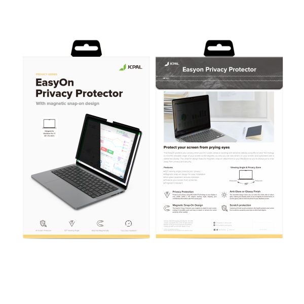 MacBook Pro 16" 2021 EasyOn Privacy Protector with SnapON Design by JCPAL - JCP2449 - Image 5