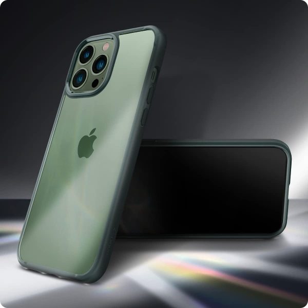 51SykxO3xSL._AC_SL1200_ Apple iPhone 13 Pro Max Ultra Hybrid TPU + PC Case by Spigen - ACS04558 - Midnight Green - Image 3