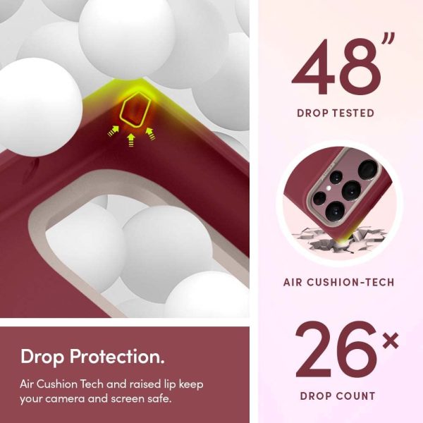 Galaxy S22 Ultra Color Brick Case by CYRILL Spigen - ACS03933 - Sangria - Image 7