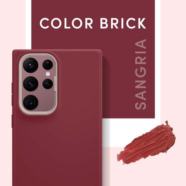 Galaxy S22 Ultra Color Brick Case by CYRILL Spigen - ACS03933 - Sangria - Image 6