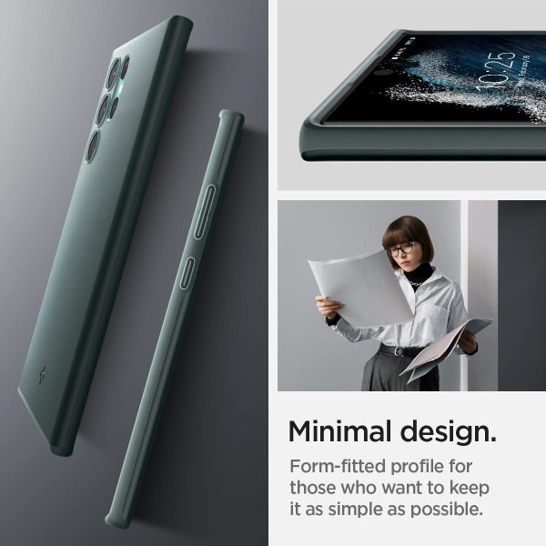 Galaxy S22 Ultra Thin Fit Case by Spigen - ACS04517 - Abyss Green - Image 6