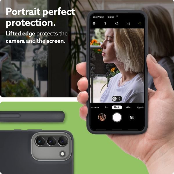 Galaxy S22 Plus NanoPop Dual tone Liquid Silicone Case by Caseology - Black Sesame - ACS03971 - Image 4