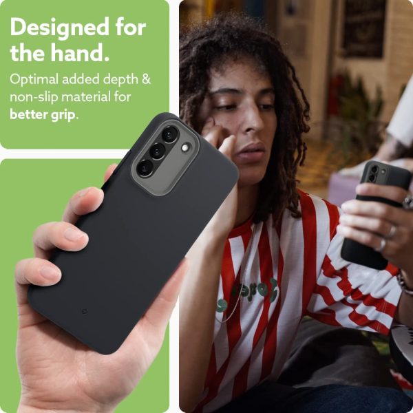 Galaxy S22 Plus NanoPop Dual tone Liquid Silicone Case by Caseology - Black Sesame - ACS03971 - Image 6