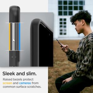 Galaxy S22 Thin Fit Slim Case by Spigen ACS03983 - Matte Black - Image 6