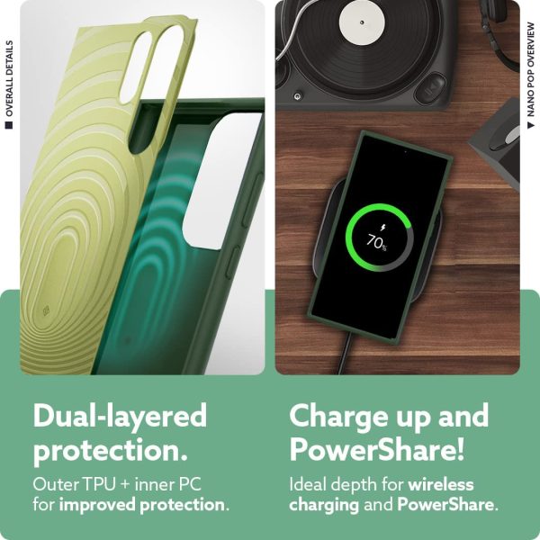 Galaxy S22 Ultra NanoPop Dual tone Liquid Silicone Case by Caseology - Avo Green - ACS04437 - Image 6