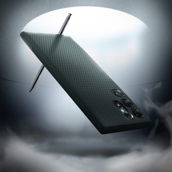 Galaxy S22 Ultra Liquid Air Case by Spigen ACS04518 - Abyss Green - Image 5