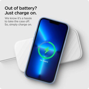 Apple iPhone 13 Pro Max Silicone Fit Soft Case by Spigen - ACS03907 - Sierra Blue - Image 4
