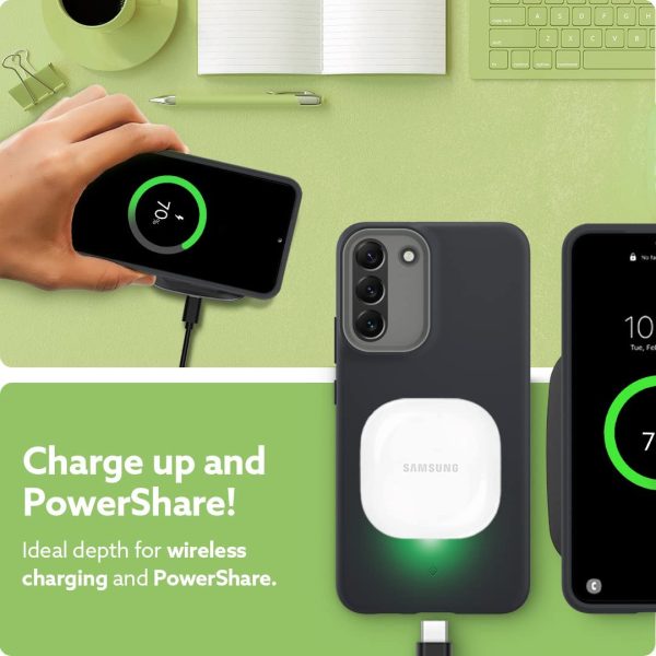 Galaxy S22 Plus NanoPop Dual tone Liquid Silicone Case by Caseology - Black Sesame - ACS03971 - Image 5