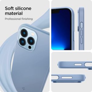Apple iPhone 13 Pro Max Silicone Fit Soft Case by Spigen - ACS03907 - Sierra Blue - Image 2