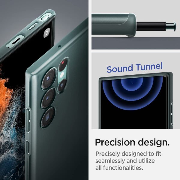 Galaxy S22 Ultra Thin Fit Case by Spigen - ACS04517 - Abyss Green - Image 4
