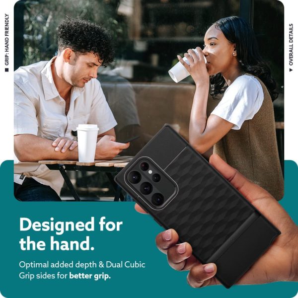 61vGHB4YHIL._AC_SL1080_ Galaxy S22 Ultra Parallax Protective Case by Caseology - Matte Black - ACS03939 - Image 4