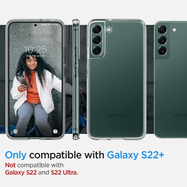 Ultra Hybrid TPU + PC Case for Galaxy S22 Plus by Spigen ACS03954 - Crystal Clear - Image 4