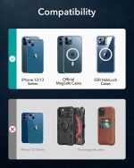 Magsafe Wallet & Stand by ESR made from Vegan Leather by ESR - Tan Brown Suede - Image 8