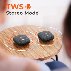 Tribit StormBox Micro 2 Portable Speaker 90dB Loud Sound Deep Bass IP67 Waterproof Small Speaker Built-in Strap, 12H Playtime, 120ft Bluetooth Range - black - Image 3