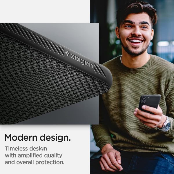 Galaxy S22 Plus Liquid Air Case by Spigen ACS03953 - Matte Black - Image 3