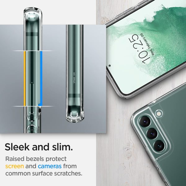 Ultra Hybrid TPU + PC Case for Galaxy S22 Plus by Spigen ACS03954 - Crystal Clear - Image 6